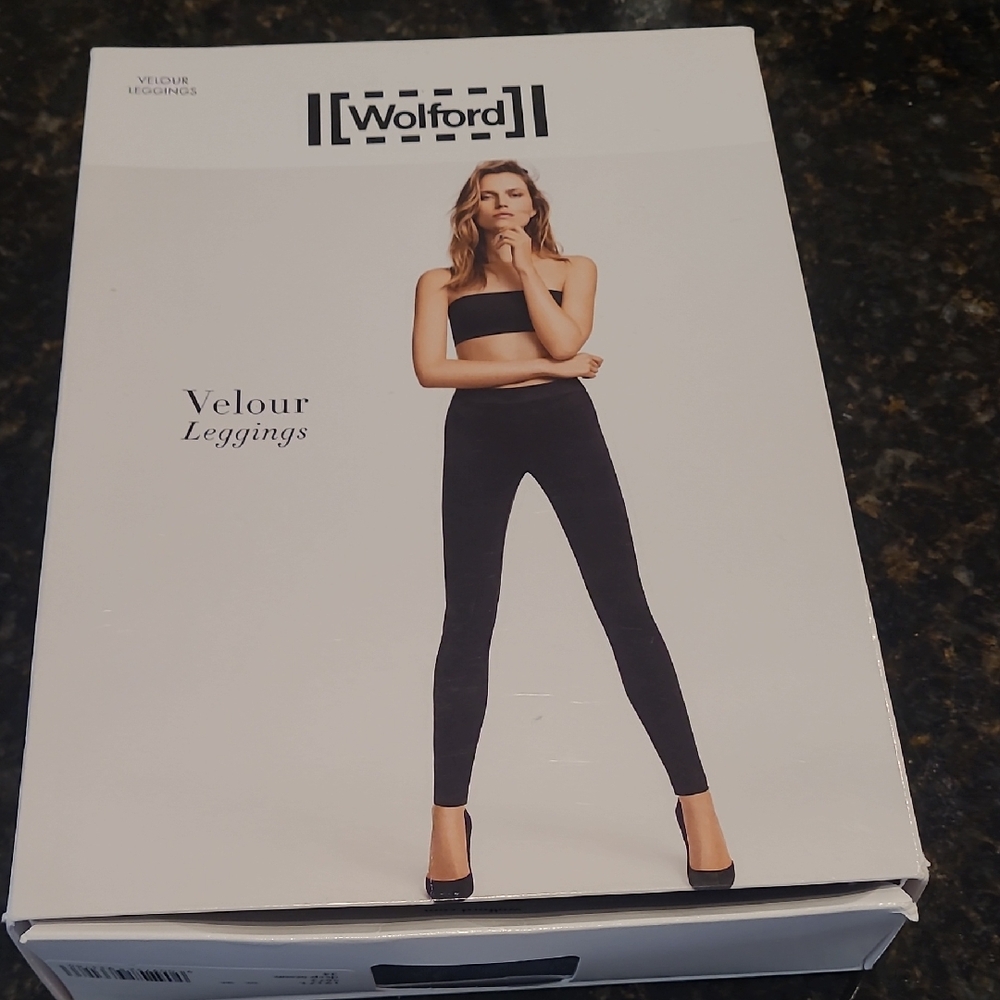 Vintage Wolford Velour Leggings Sz 34 Deep Ocean Croatia